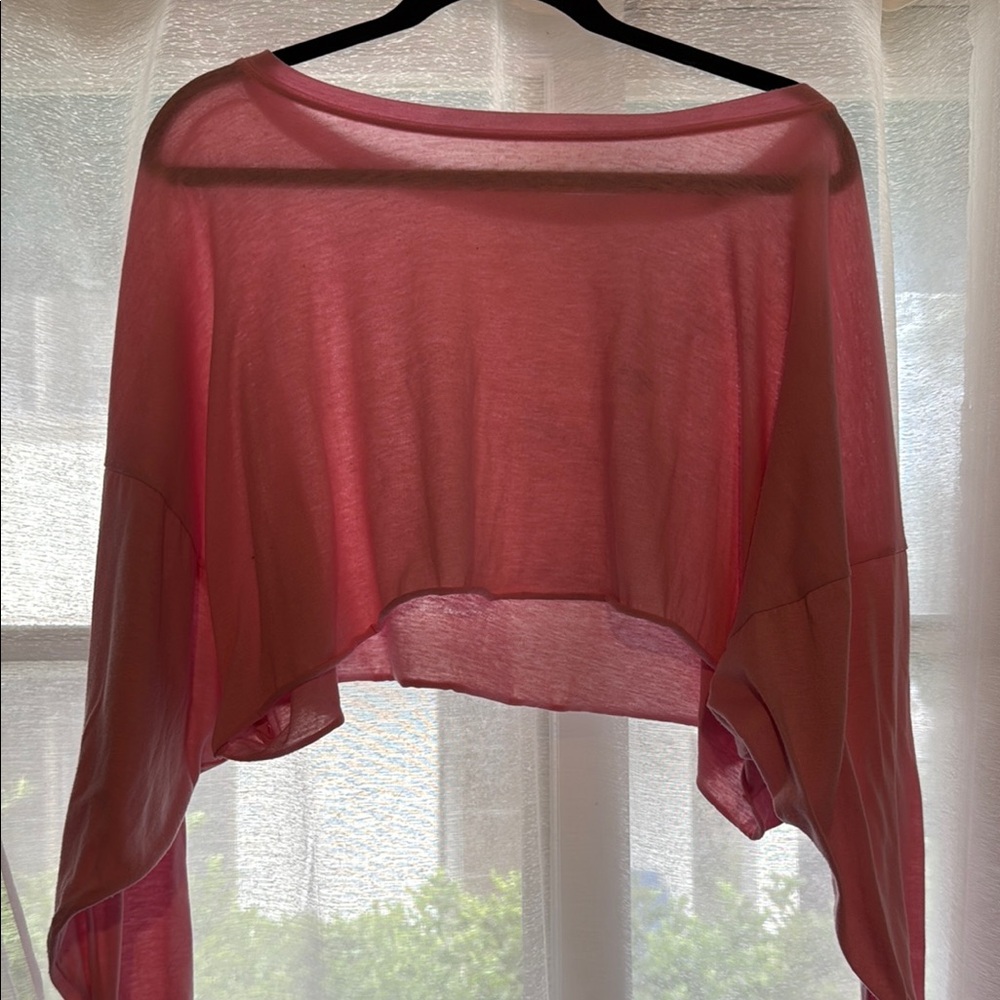 Urban Outfitters Pink Sheer Crop Top